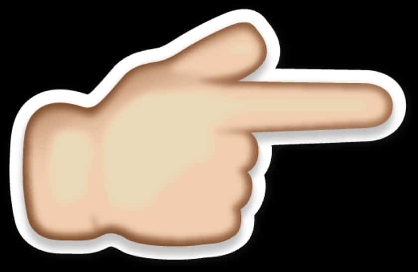 Pointing Hand Emoji PNG Image