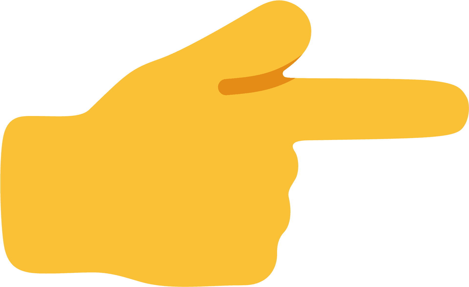 Pointing Hand Emoji Illustration PNG Image