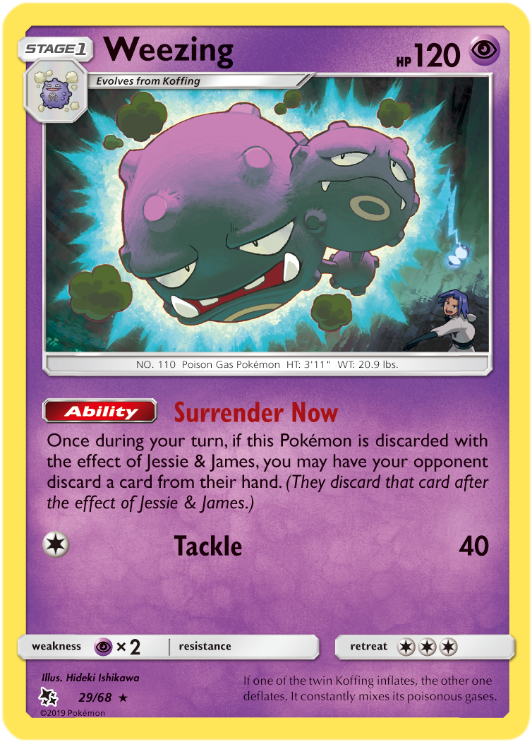 Pokemon Card Weezingwith Ability PNG Image