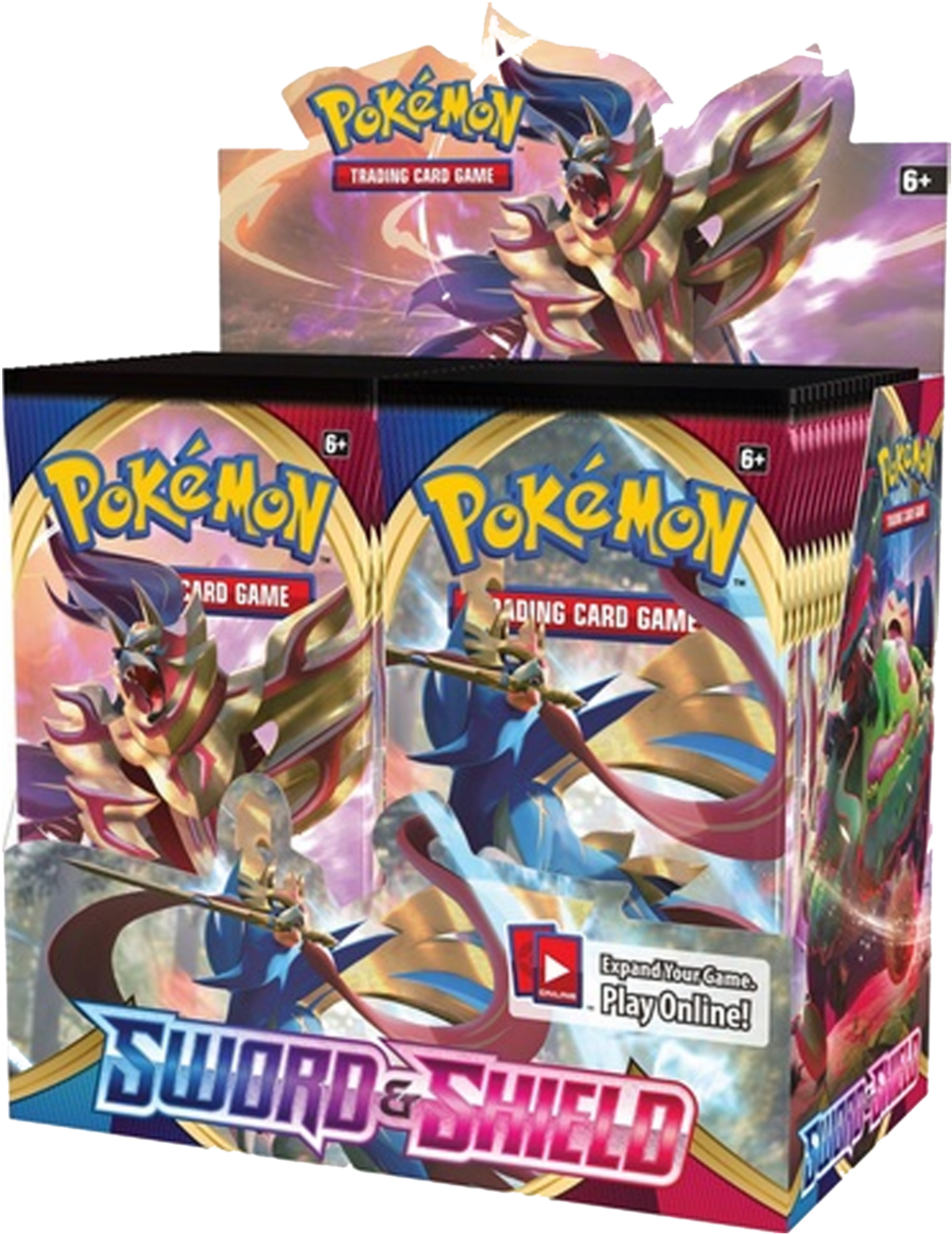 Pokemon Swordand Shield Booster Boxes PNG Image