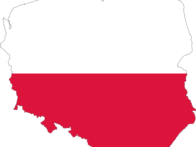 Poland Flag Map Outline PNG Image