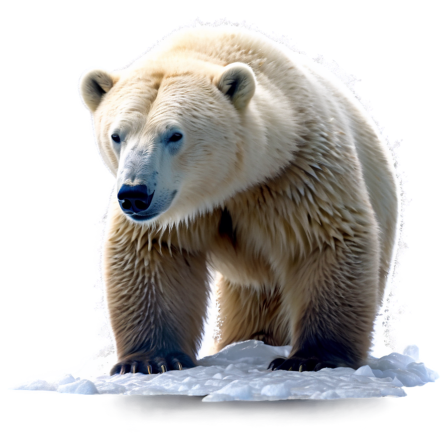 Polar Bear In Blizzard Png 30 PNG Image