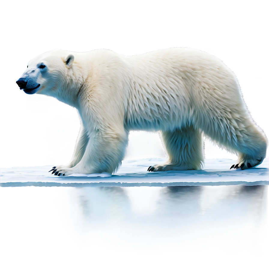 Polar Bear On Ice Flow Png Isr PNG Image