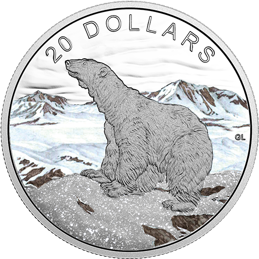 Polar Bear20 Dollar Coin PNG Image