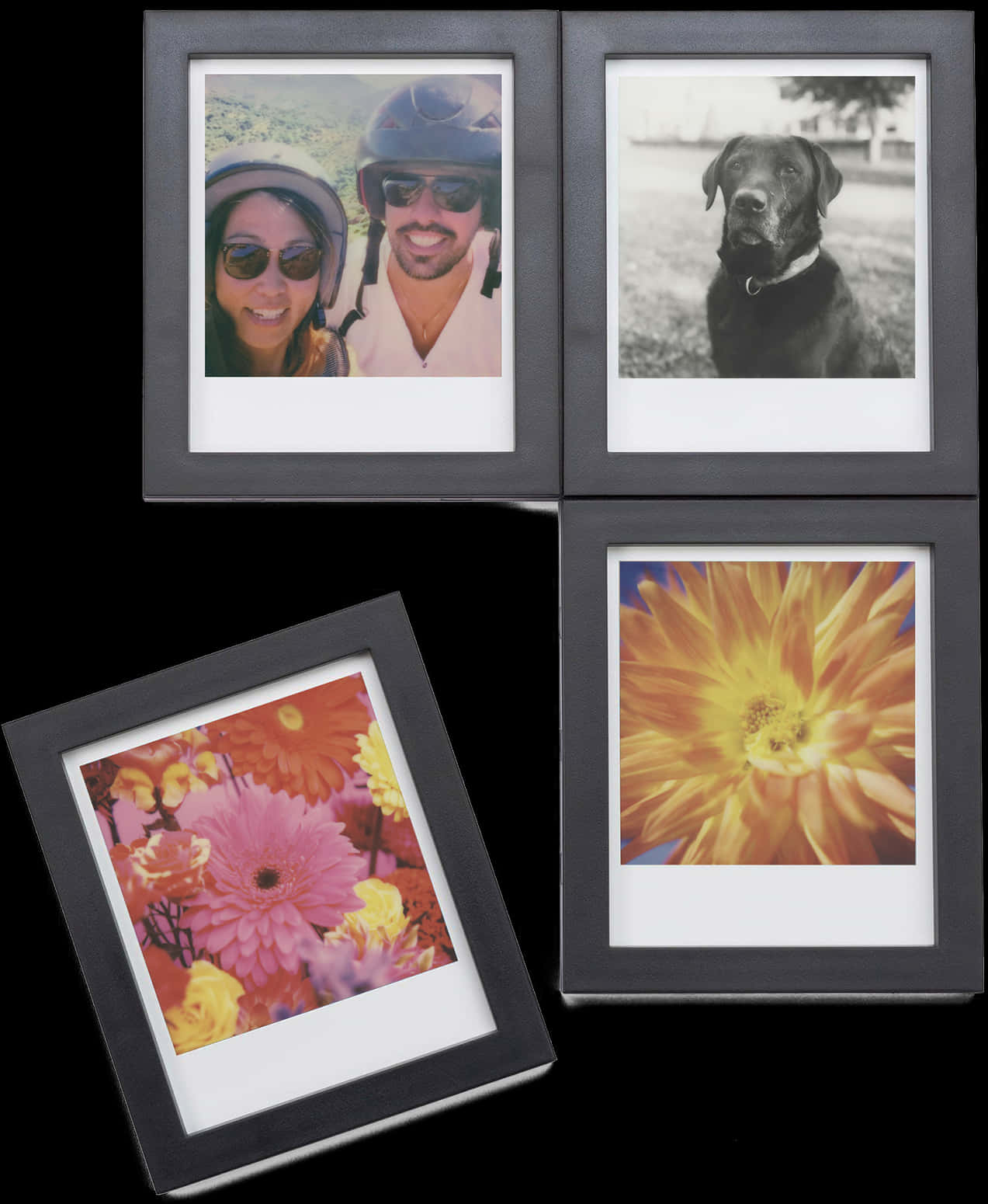 Polaroid Collage Memories PNG Image