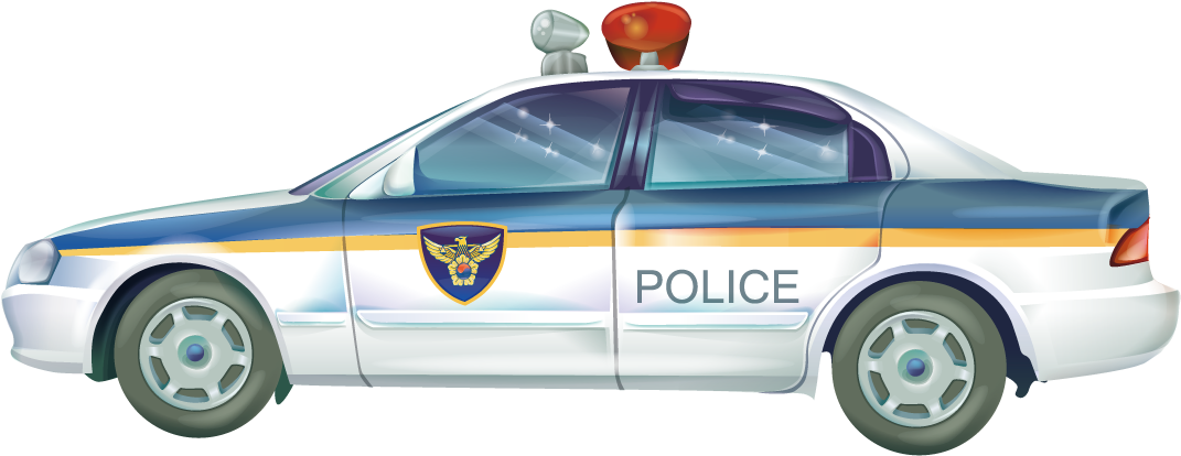 Police_ Car_ Illustration_ Side_ View PNG Image