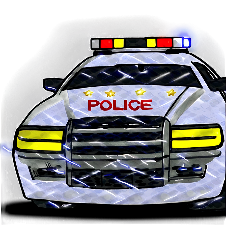 Police Car With Flashing Lights Png 06132024 PNG Image