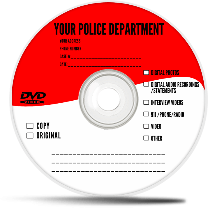 Police Department Evidence D V D Template PNG Image