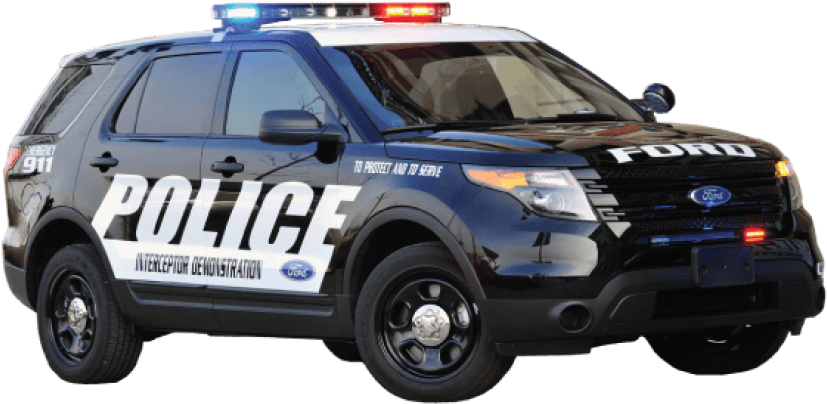 Police Interceptor S U V On Duty PNG Image