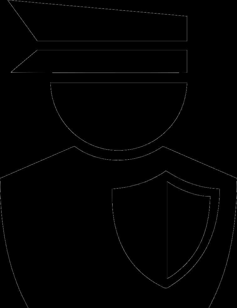 Police Officer Icon Outline PNG Image