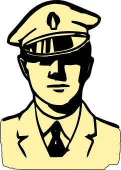 Police Officer Vector Portrait PNG Image