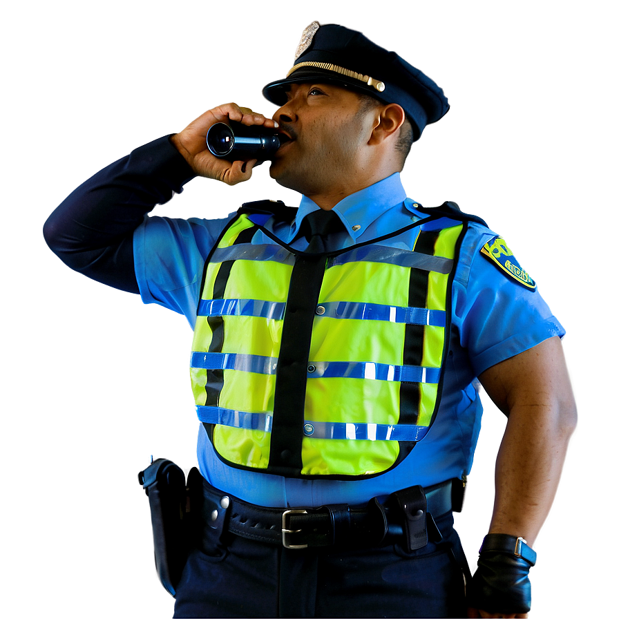 Police Officer With Megaphone Png Suo85 PNG Image