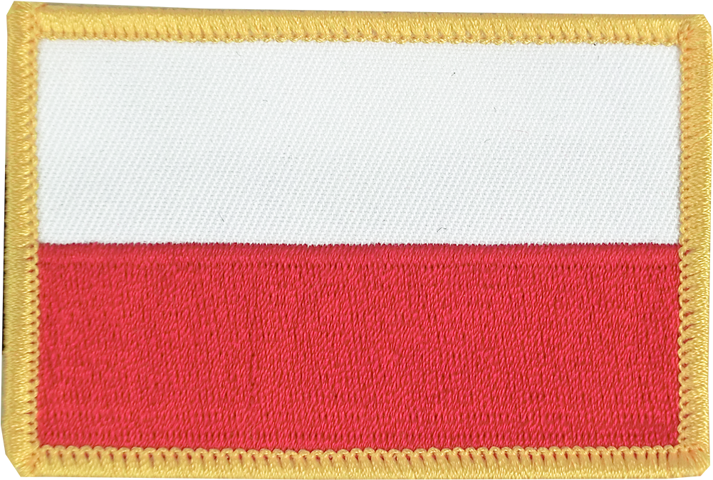 Polish Flag Embroidered Patch PNG Image