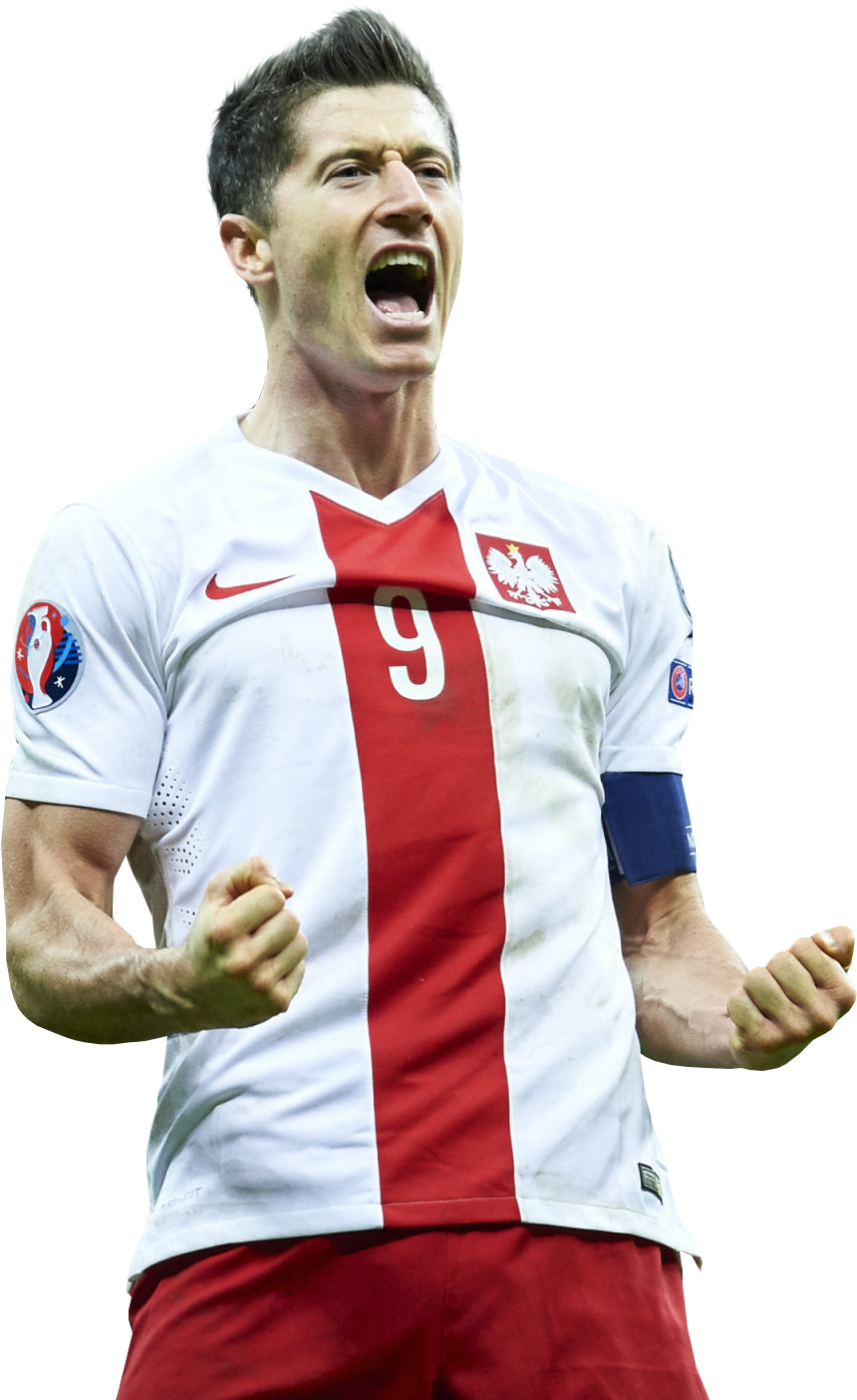 Polish Soccer Player Celebration PNG Image