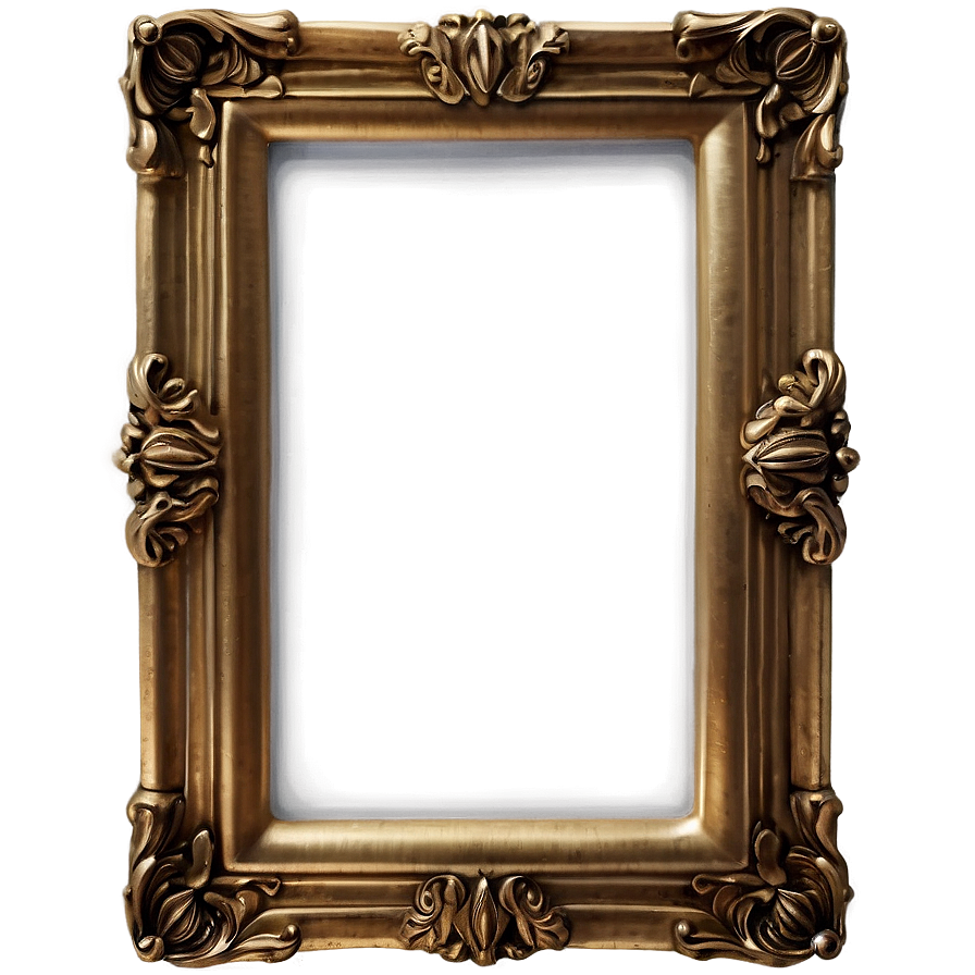 Polished Bronze Mirror Frame Png Syl82 PNG Image