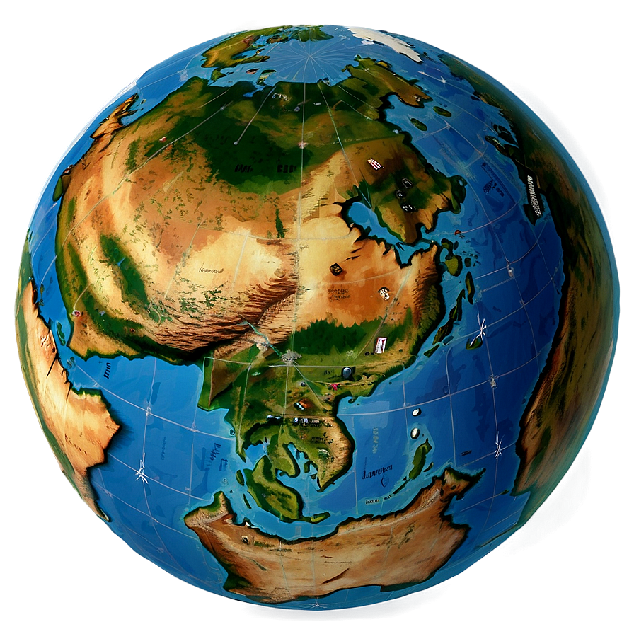 Political Borders Globe Png 86 PNG Image