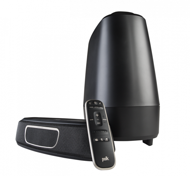 Polk Audio Speakerand Remote PNG Image