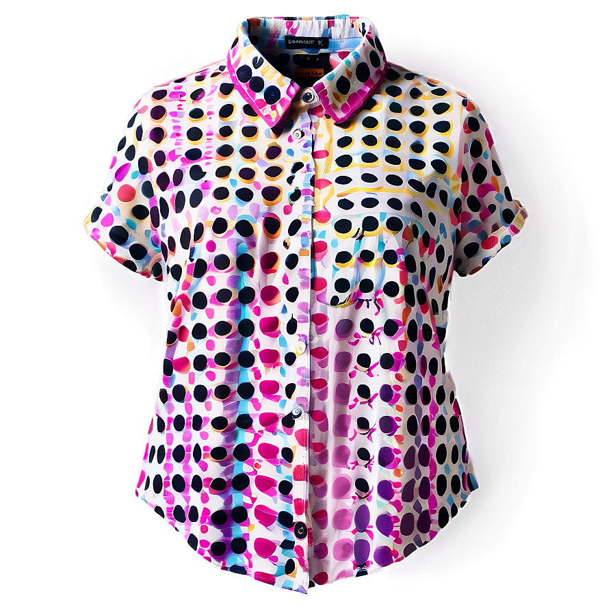 Polka Dot Collar Shirt Png Ubs63 PNG Image