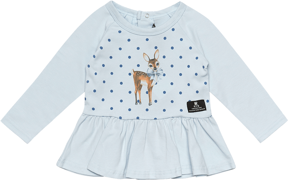 Polka Dot Deer Printed Dress PNG Image