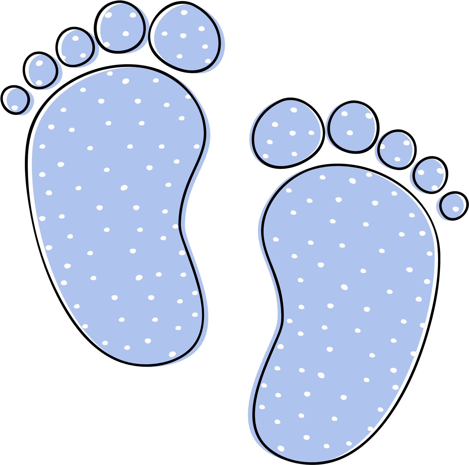 Polka Dot Feet Illustration PNG Image