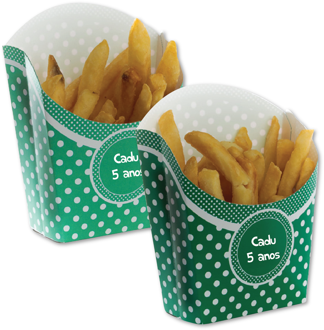 Polka Dot Fry Containers5th Anniversary PNG Image