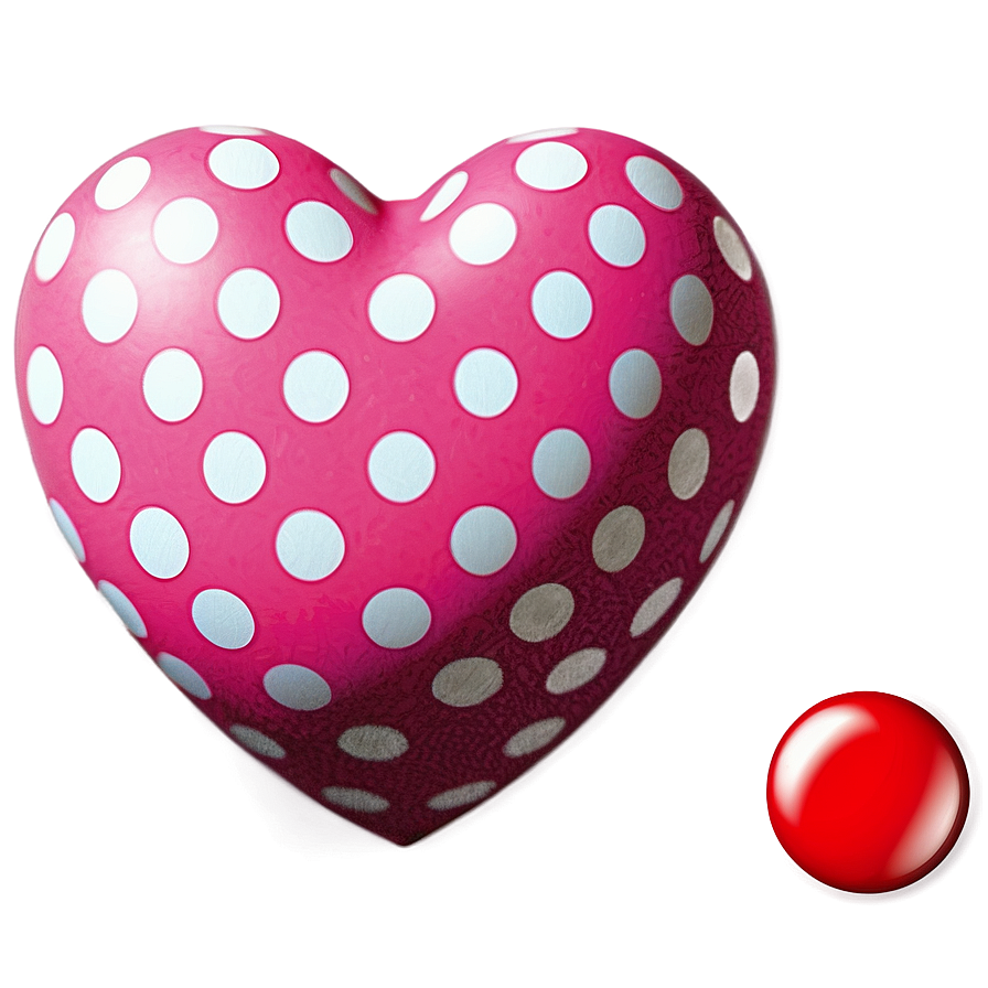 Polka Dot Pink Heart Png Jhf PNG Image