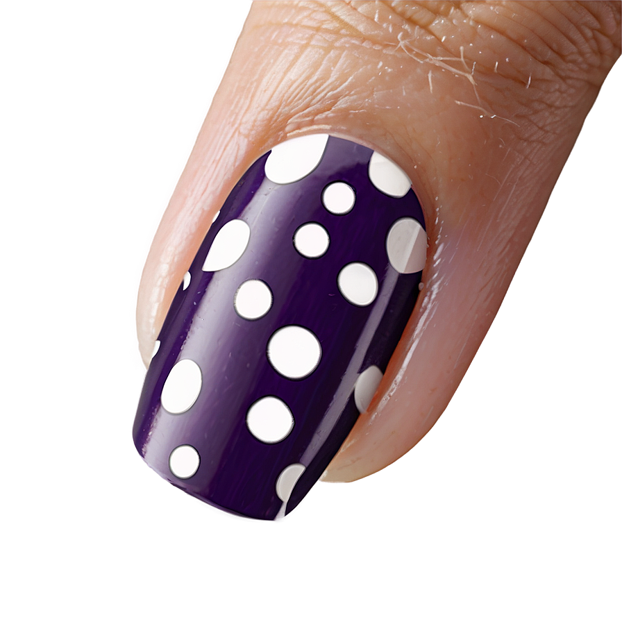 Polka Dot Single Acrylic Nail Png 36 PNG Image