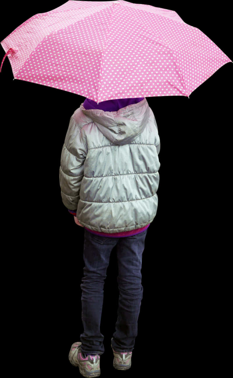 Polka Dot Umbrella Protection PNG Image