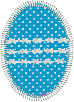 Polka Dotted Blue Easter Egg PNG Image