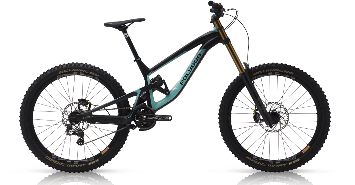 Polygon Mountain Bike Profile View PNG Image