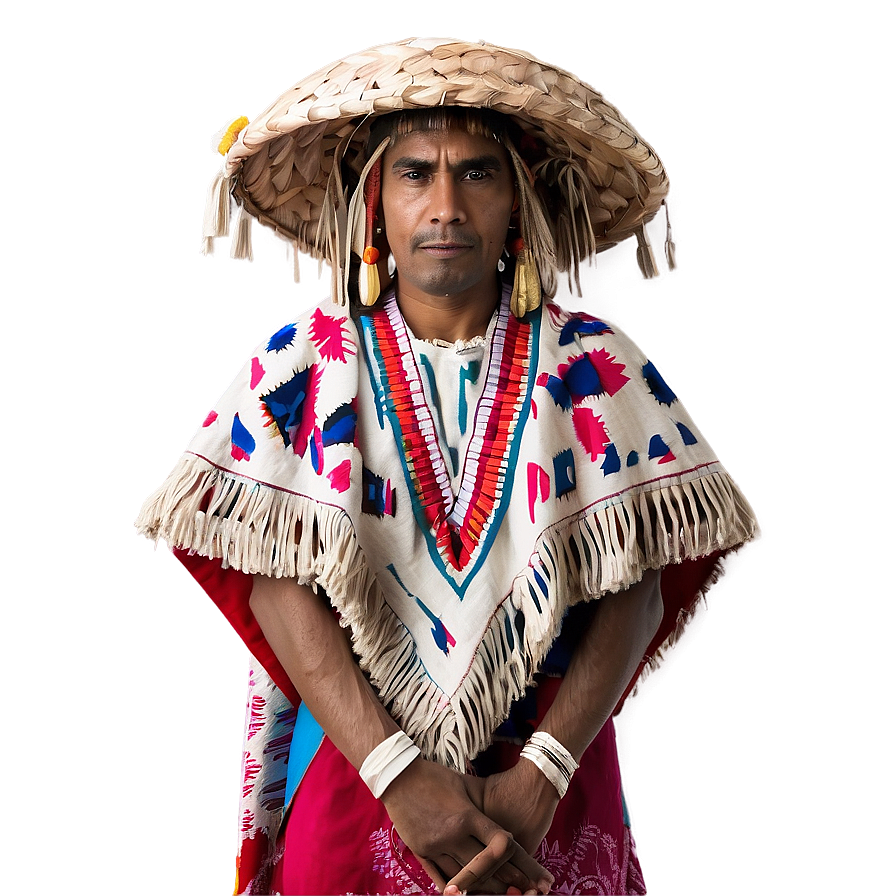 Poncho In Cultural Attire Png Sot81 PNG Image