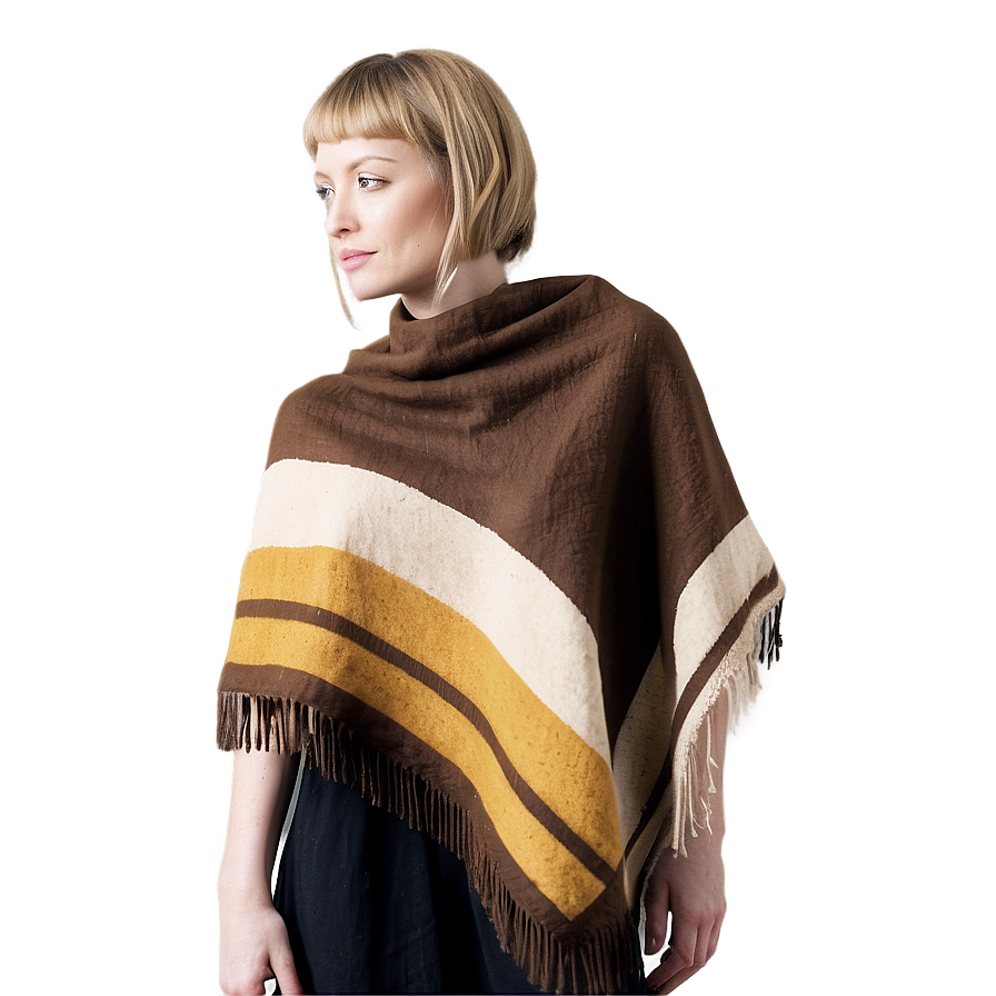 Poncho In Earth Tones Png 59 PNG Image