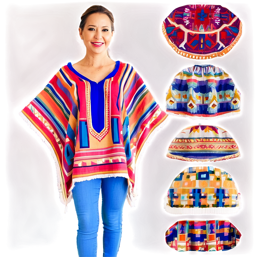 Poncho Outfit Idea Png Wrh PNG Image