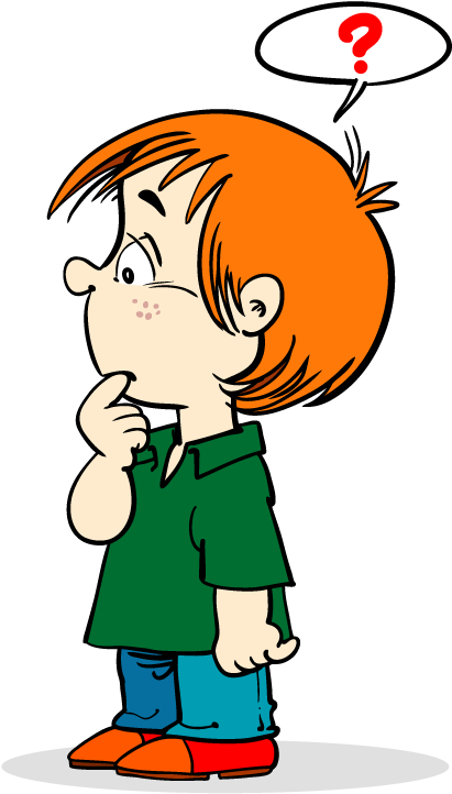 Pondering Child Cartoon PNG Image