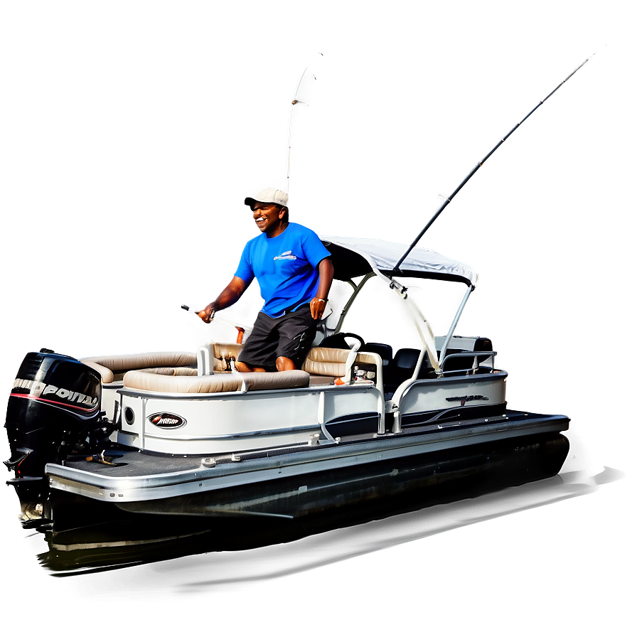 Pontoon Boat Night Fishing Session Png 06292024 PNG Image