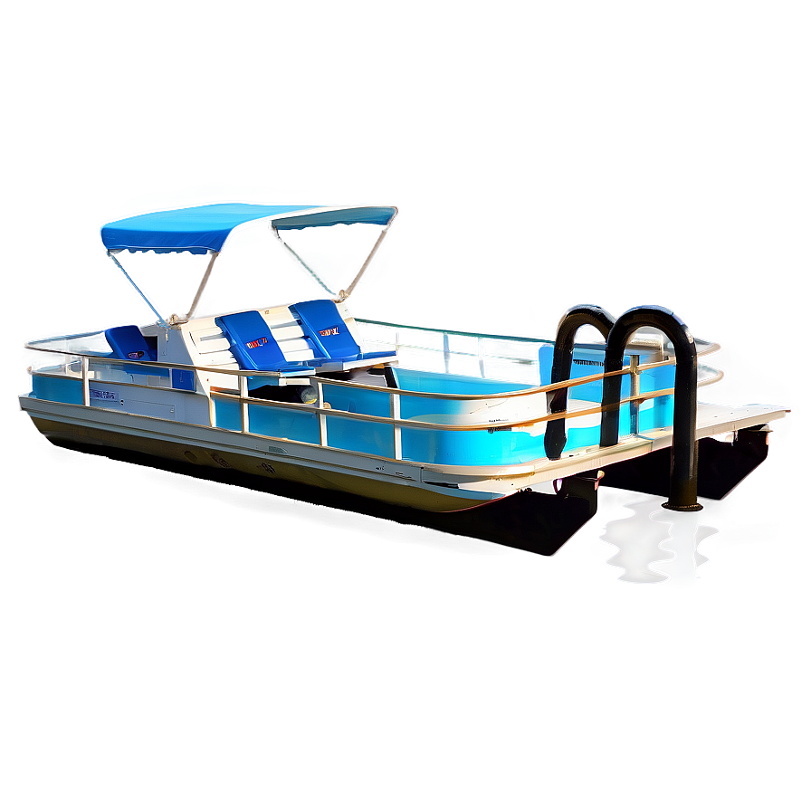 Pontoon Boat On Crystal Clear Waters Png 52 PNG Image