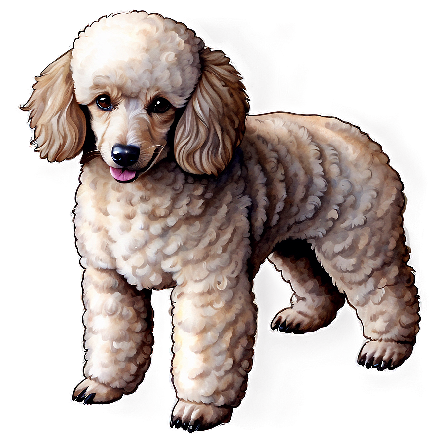 Poodle Watercolor Png Bak30 PNG Image