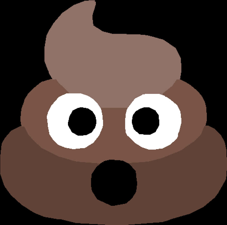 Poop Emoji Cartoon Graphic PNG Image