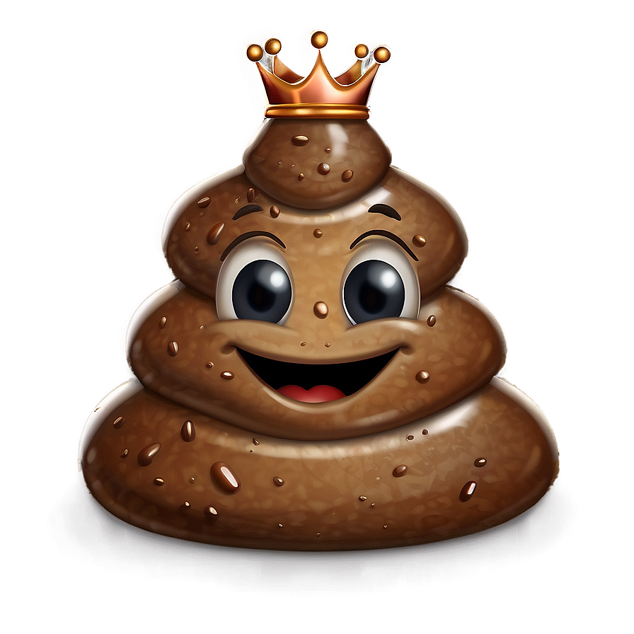 Poop With Crown Emoji Png 05232024 PNG Image