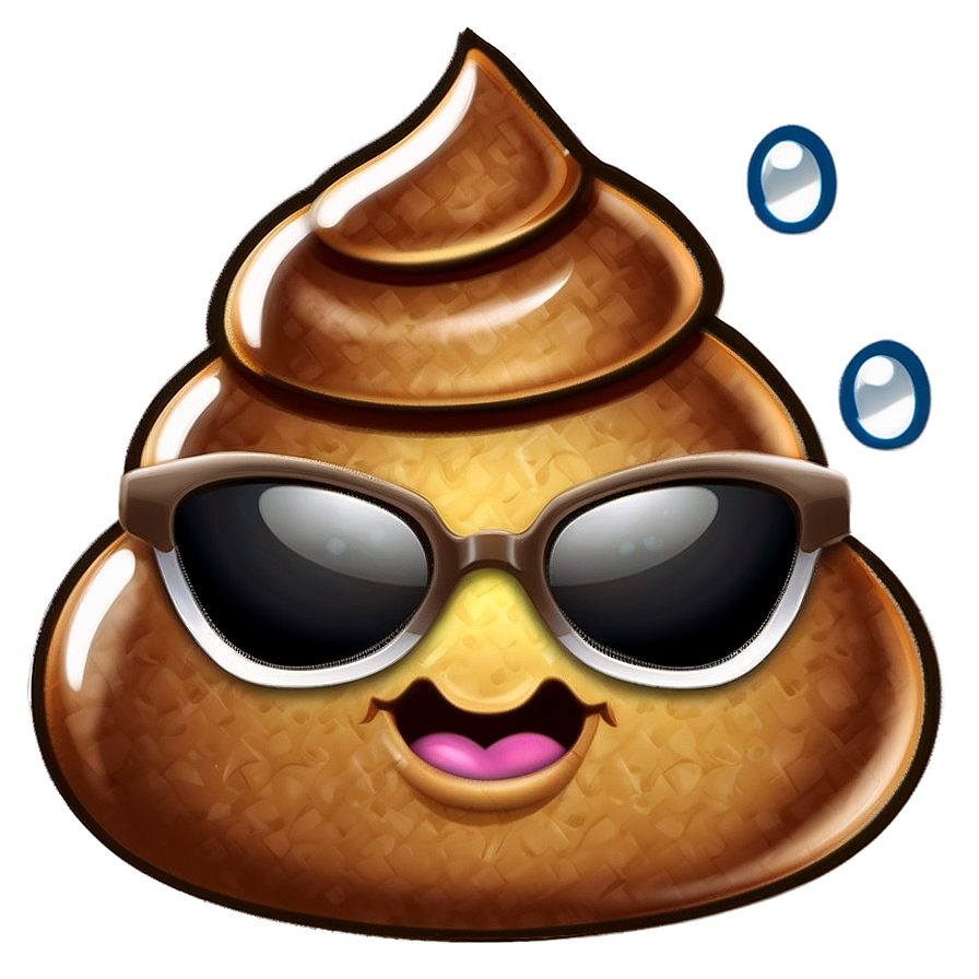 Poop With Sunglasses Emoji Png Jjl PNG Image