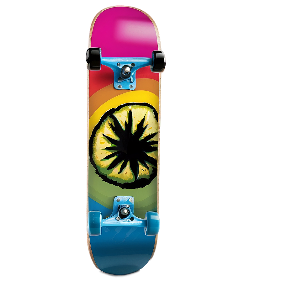 Pop Art Skateboard Deck Png Qjs31 PNG Image