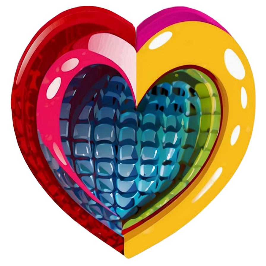 Pop Art Style Heart Png 06242024 PNG Image