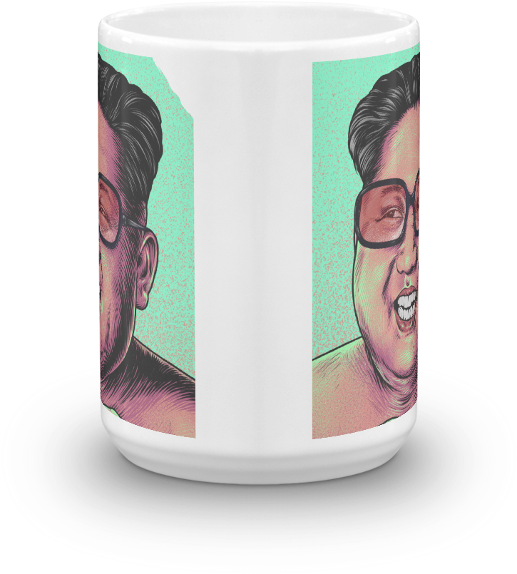 Pop Art Style Mug Design PNG Image