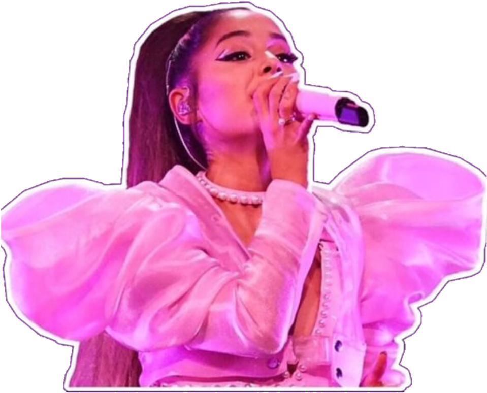 Pop Singer Performance Pink Lights PNG Image