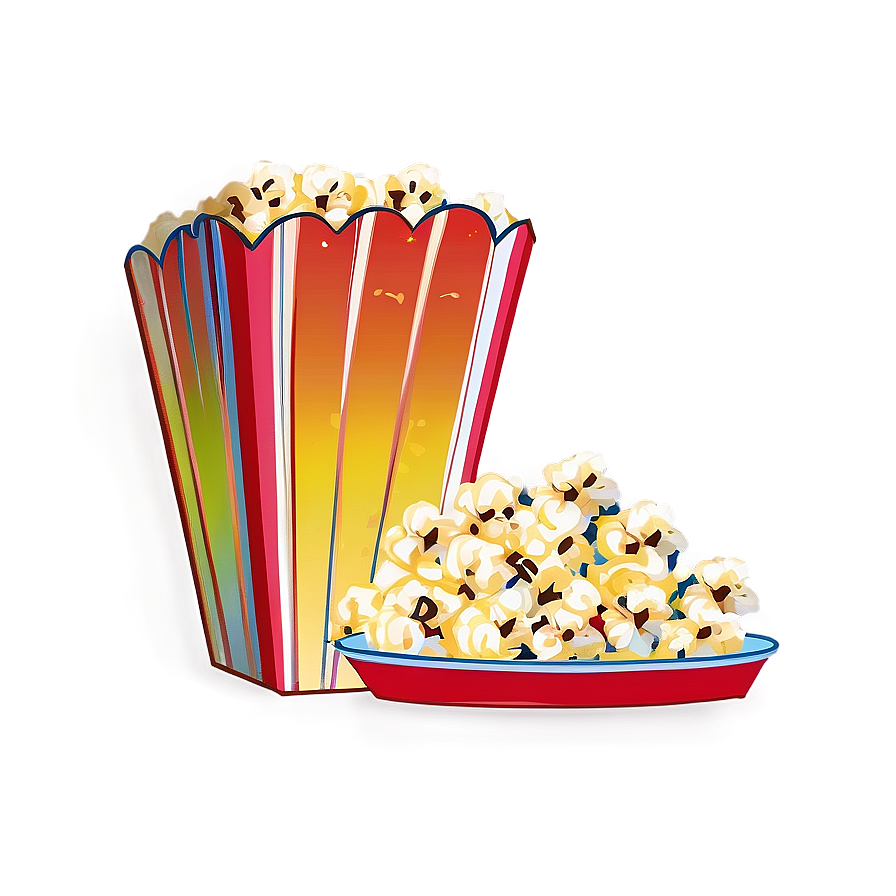 Popcorn Pattern Png 6 PNG Image