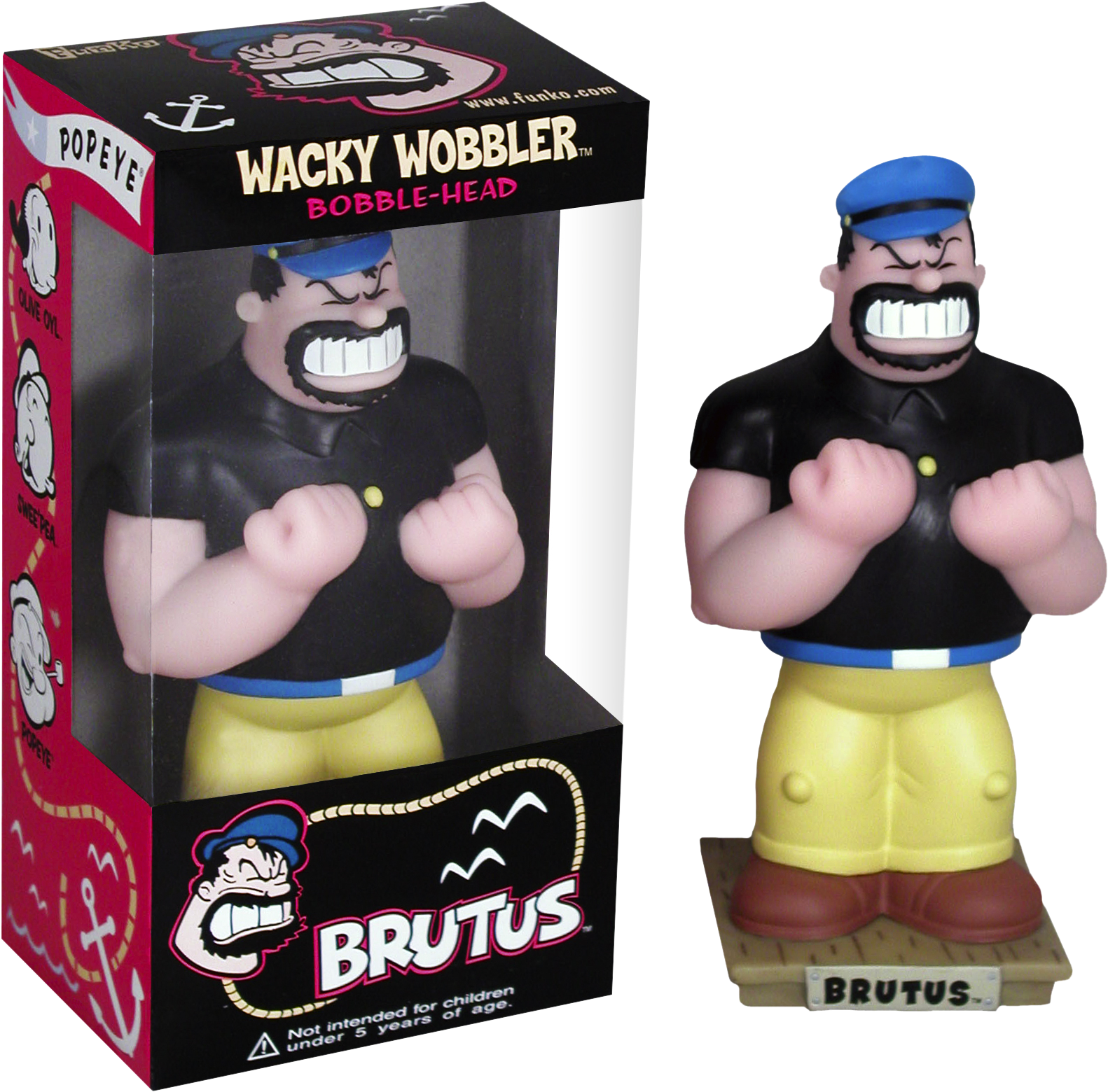 Popeye Brutus Bobblehead Figure PNG Image