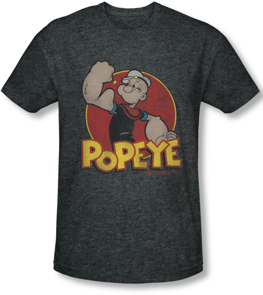 Popeye Character T Shirt Design PNG Image