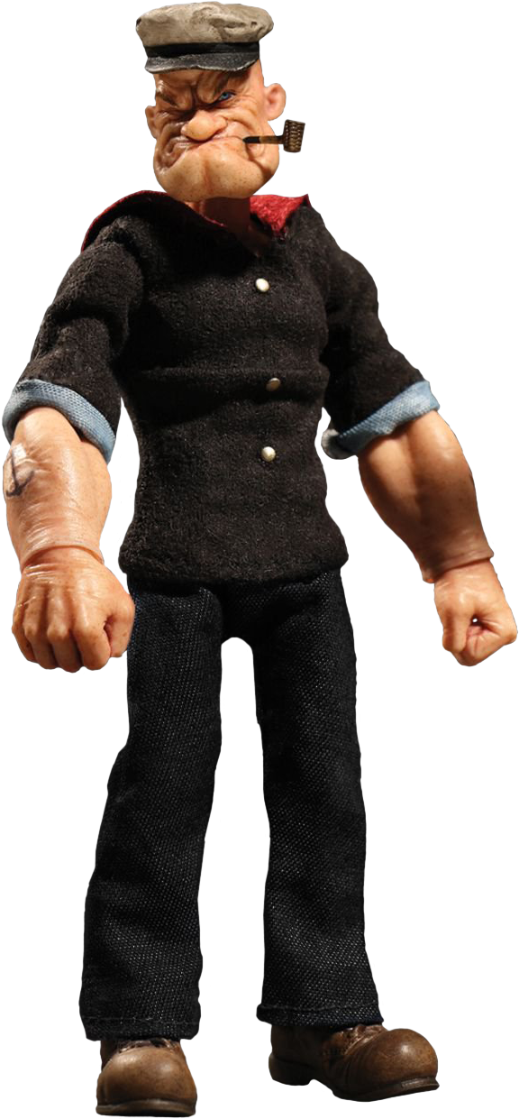 Popeye Figure Standing Pose PNG Image