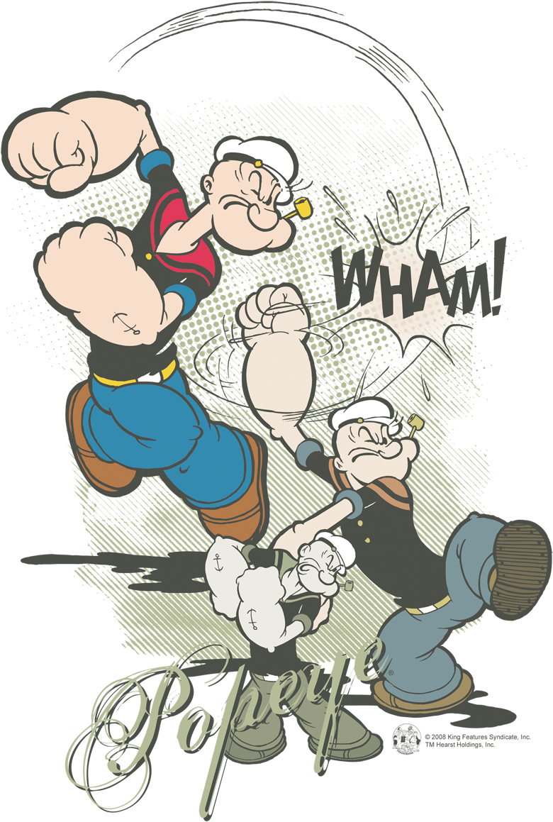 Popeye Power Punch Illustration PNG Image