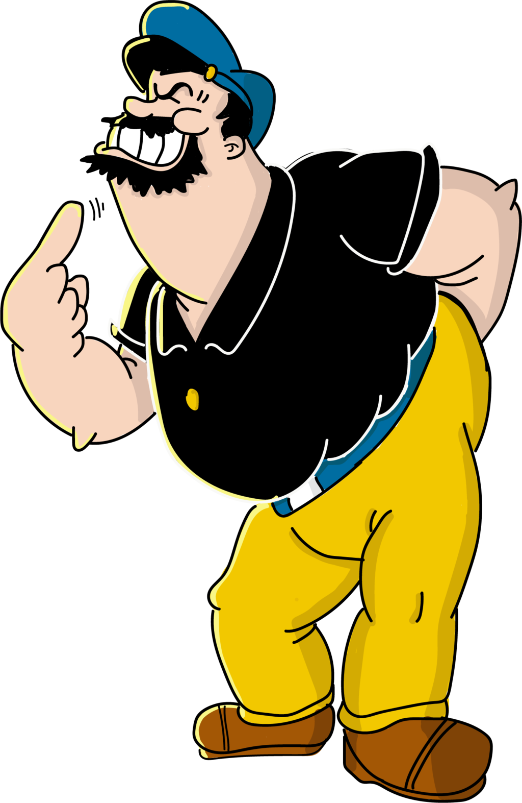 Popeye The Sailor Man Character Pose PNG Image